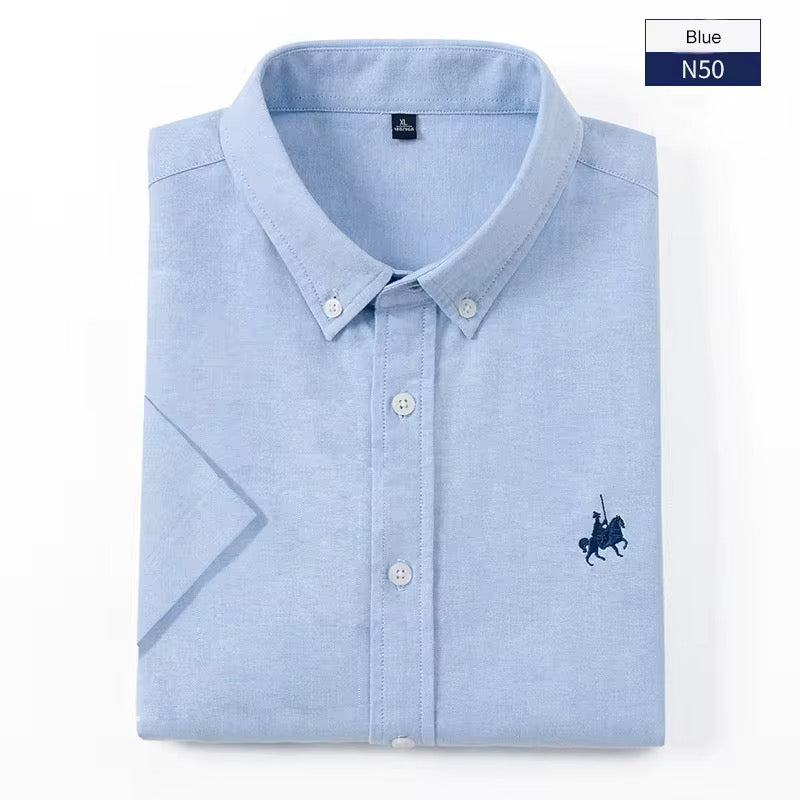 Camicie Uomo a Maniche Corte in Cotone – Vestibilità Classica Casual Elegante