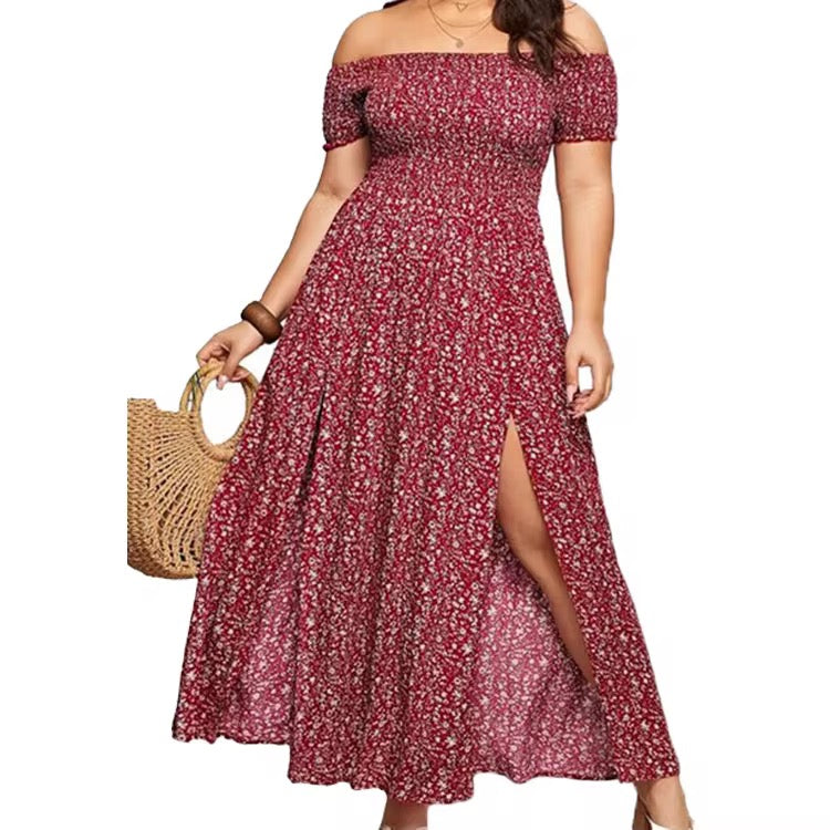 Vestito Boho Floreale Off-Shoulder – Eleganza naturale per l’estate